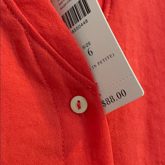 Vanessa Virginia coral button down top - Picture 3 of 4